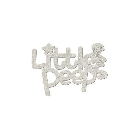 Little Peeps. Frase decorativa de cartón