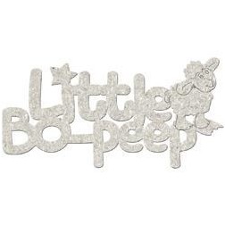 Chipboard. Frase decorativa de cartón: Little Bo-Peep | L'aura Bella