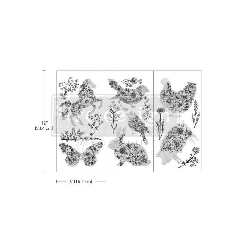 Scribbled Animals REDESIGN DECOR TRANSFERS® 657550 | L'aura Bella