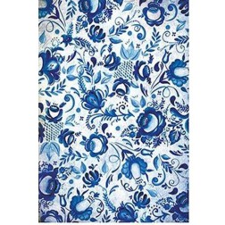Flores y filigranas azules. Papel Arroz A3 Cadence PA184 | L'aura Bella