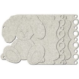 Fabscraps. Álbum. Chipboard. Colección Baby Bear . DC57001. Álbum con conejo