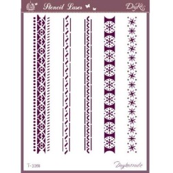 Plantilla stencil: cenefas Navidad T-3368. Dayka Trade | L'aura Bella