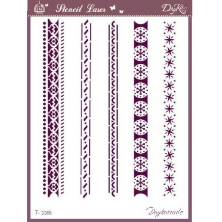 Plantilla stencil: cenefas Navidad T-3368. Dayka Trade | L'aura Bella