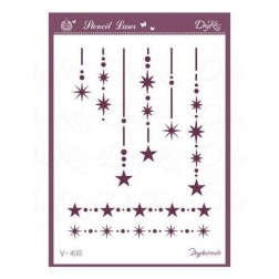 Plantilla stencil: estrellas Navidad V-408. Dayka Trade | L'aura Bella