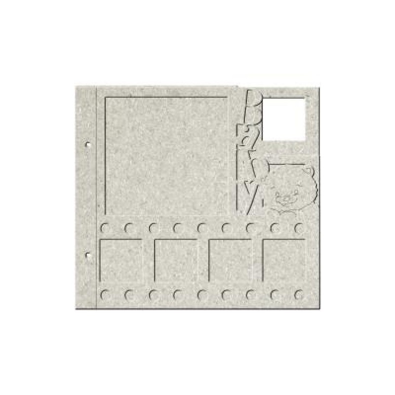 Fabscraps. Álbum. Chipboard. Colección Baby Bear . DC57002. Álbum con osito