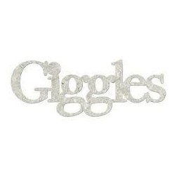 Chipboard, Palabra decorativa de cartón: Giggles | L'aura Bella