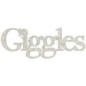 Giggles. Palabra decorativa de cartón