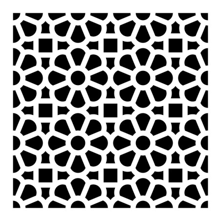 Plantilla stencil: azulejo, hidráulico 15x15cm 15075002 | L'aura Bella