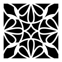 Plantilla stencil: azulejo, hidráulico 15x15cm 15075003 | L'aura Bella