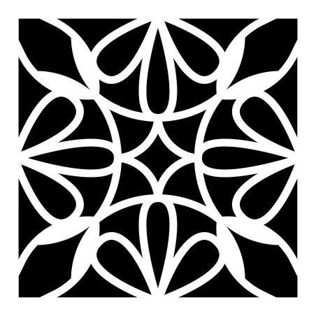 Plantilla stencil: azulejo, hidráulico 15x15cm 15075003 | L'aura Bella