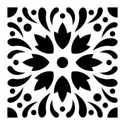Plantilla stencil: azulejo, hidráulico 15x15cm 15075004 | L'aura Bella