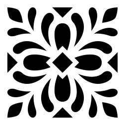 Plantilla stencil: azulejo, hidráulico 15x15cm 15075005 | L'aura Bella