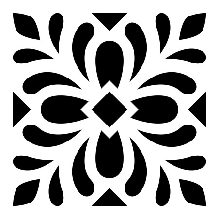 Plantilla stencil: azulejo, hidráulico 15x15cm 15075005 | L'aura Bella