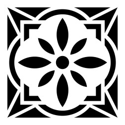 Plantilla stencil: azulejo, hidráulico 15x15cm 15075006 | L'aura Bella