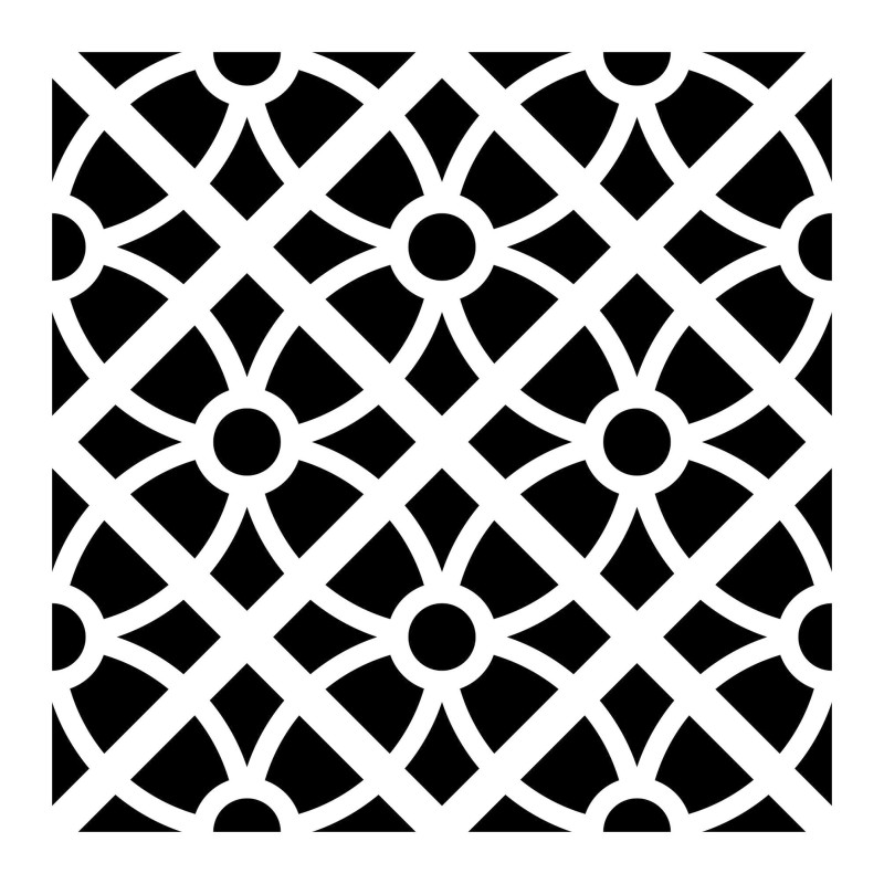 Plantilla stencil: azulejo, hidráulico 15x15cm 15075001 | L'aura Bella
