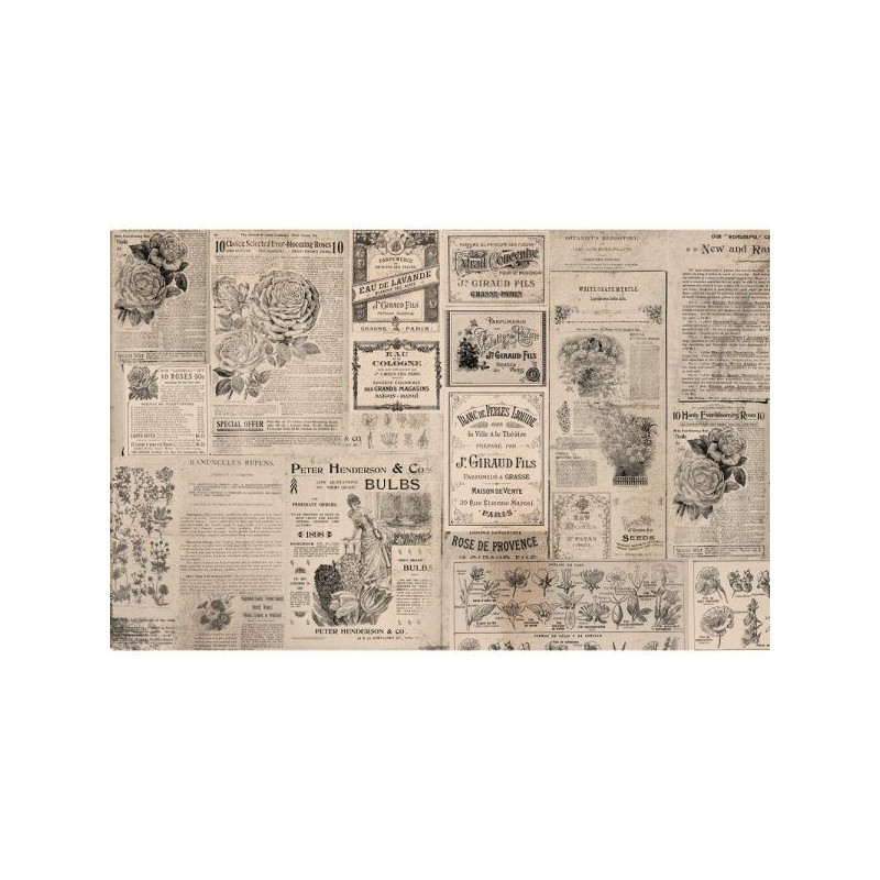 Newsprint. Decoupage Decor Tissue Paper Redesign | L'aura Bella