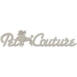 Chipboard. Frase decorativa de cartón: Pet Couture | L'aura Bella