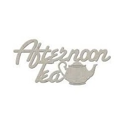 Chipboard. Frase decorativa de cartón: Afternoon Tea | L'aura ella