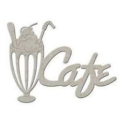 Chipboard. Palabra decorativa de cartón: Café | L'aura Bella