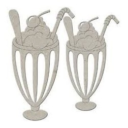 Fabscraps. Chipboard. Colección Milkshake . DC58017. Batido (2pzs.)