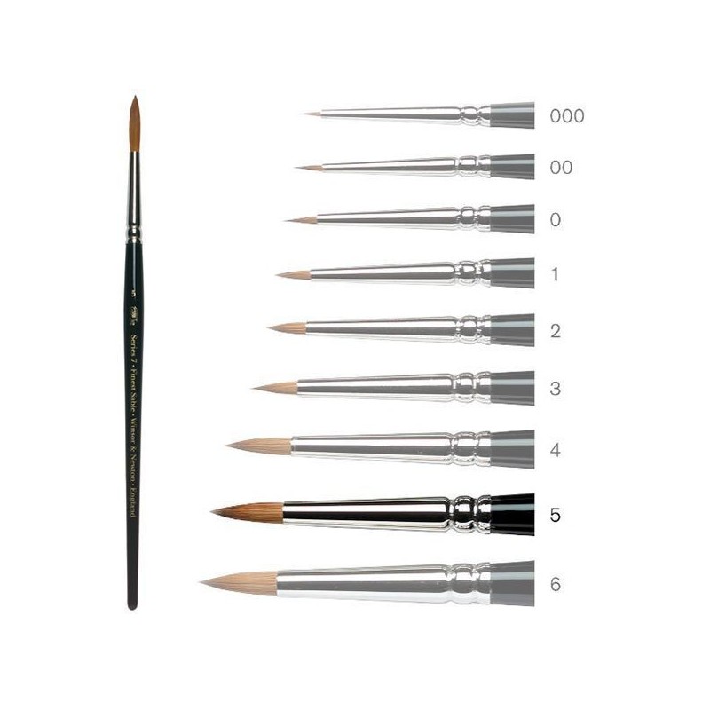 Pincel Acuarela S 7 MINI, n 5. Pelo Marta Kolinsky. W&N | L'aura Bella