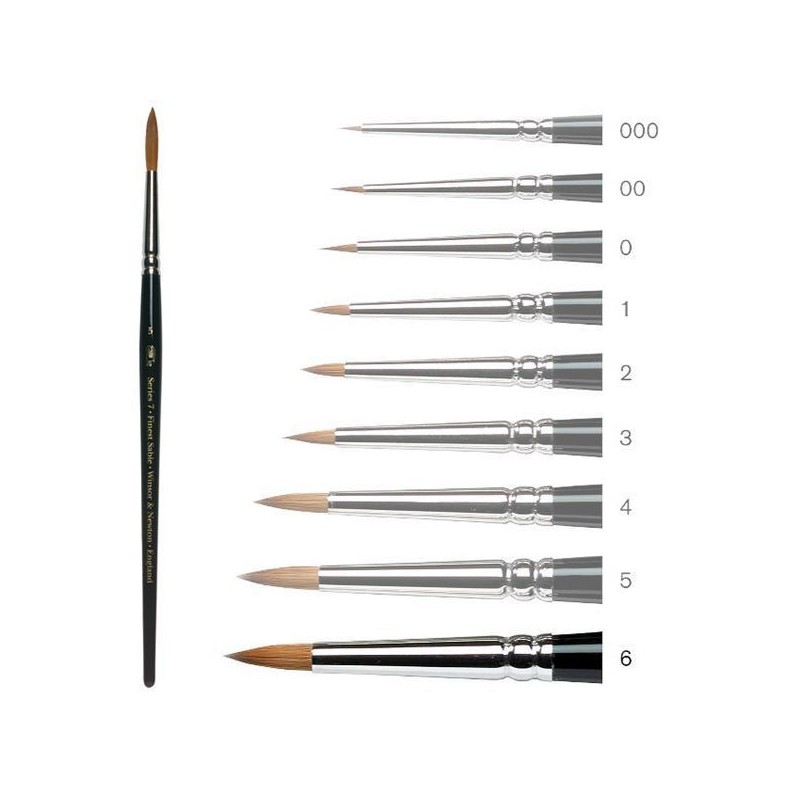 Pincel Acuarela S 7 MINI, n 6. Pelo Marta Kolinsky. W&N | L'aura Bella