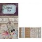 Colección Heritage: Journal Tags: 1 hoja decorada de 10,5x20,5 cm perfecta para recortar.