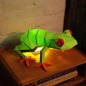 Frog, rana. Escultura, lámpara de papel 3D. Kit DIY. Papercraft World