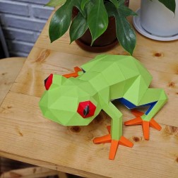 Rana. Escultura, Lámpara de papel 3D DIY Papercraft | L'aura Bella