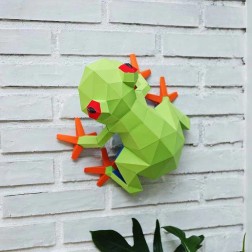 Rana. Escultura, Lámpara de papel 3D DIY Papercraft | L'aura Bella