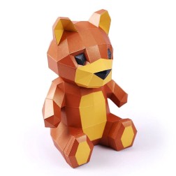 Oso, Teddy Bear. Lámpara de papel 3D DIY Papercraft | L'aura Bella