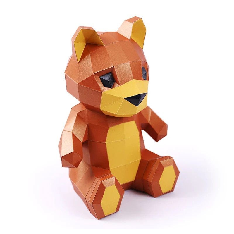 Oso, Teddy Bear. Lámpara de papel 3D DIY Papercraft | L'aura Bella