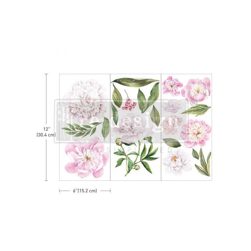 Morning Peonies REDESIGN DECOR TRANSFERS® 653477 | L'aura Bella