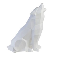 Wolf, Lobo aullando. Lámpara de papel 3D DIY Papercraft | L'aura Bella
