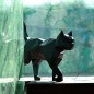 Gato negro. KIT DIY Escultura de papel 3D. Papercraft World