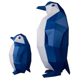 Pingüinos. Kit DIY Esculturas papel 3D Papercraft World | L'aura Bella