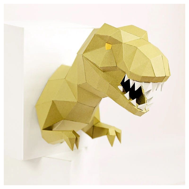 T-REX. Kit DIY Wall Art de papel 3D. Papercraft World | L'aura Bella