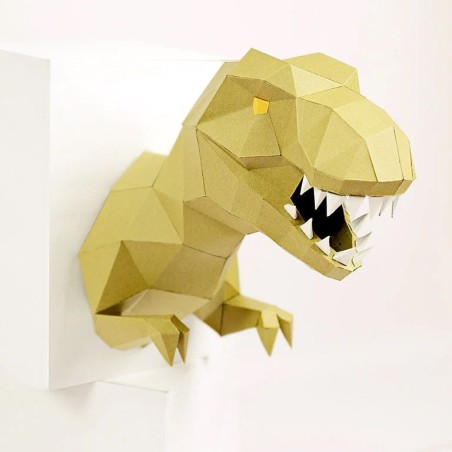 T-REX. Kit DIY Wall Art de papel 3D. Papercraft World | L'aura Bella