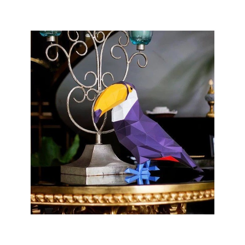 Tucán. KIT DIY Escultura de papel 3D. Papercraft World | L'aura Bella