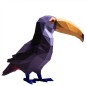 Toucan, Tucán pájaro. KIT DIY Escultura de papel 3D. Papercraft World