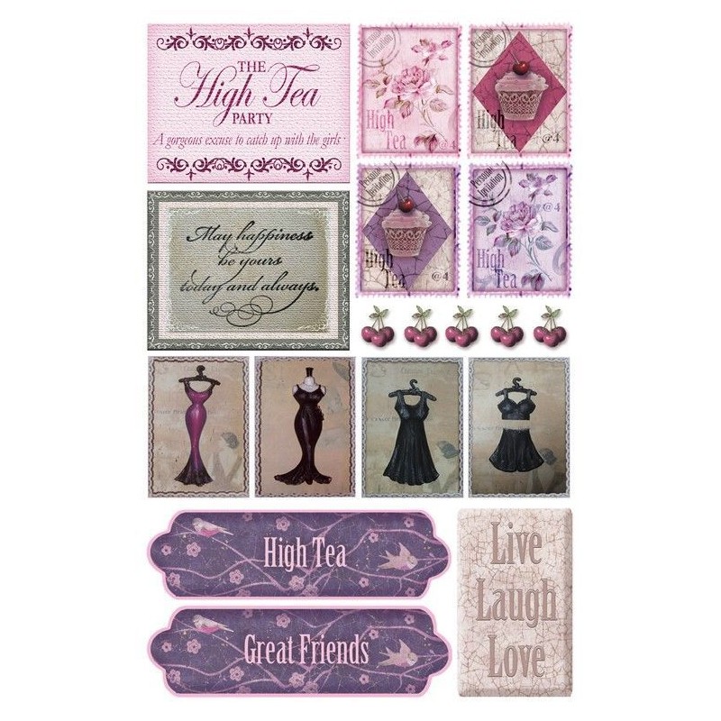 Fabscraps. Colección High Tea. ST41001. Pegatinas