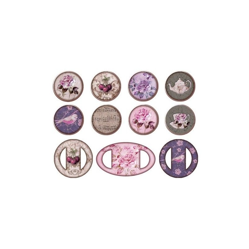 Fabscraps. Colección High Tea. ST41002. Pegatinas