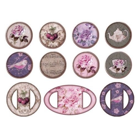 Fabscraps. Colección High Tea. ST41002. Pegatinas