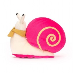 Escarfgot Pink. Caracol Rosa Peluche Jellycat ESC6PK | L'aura Bella