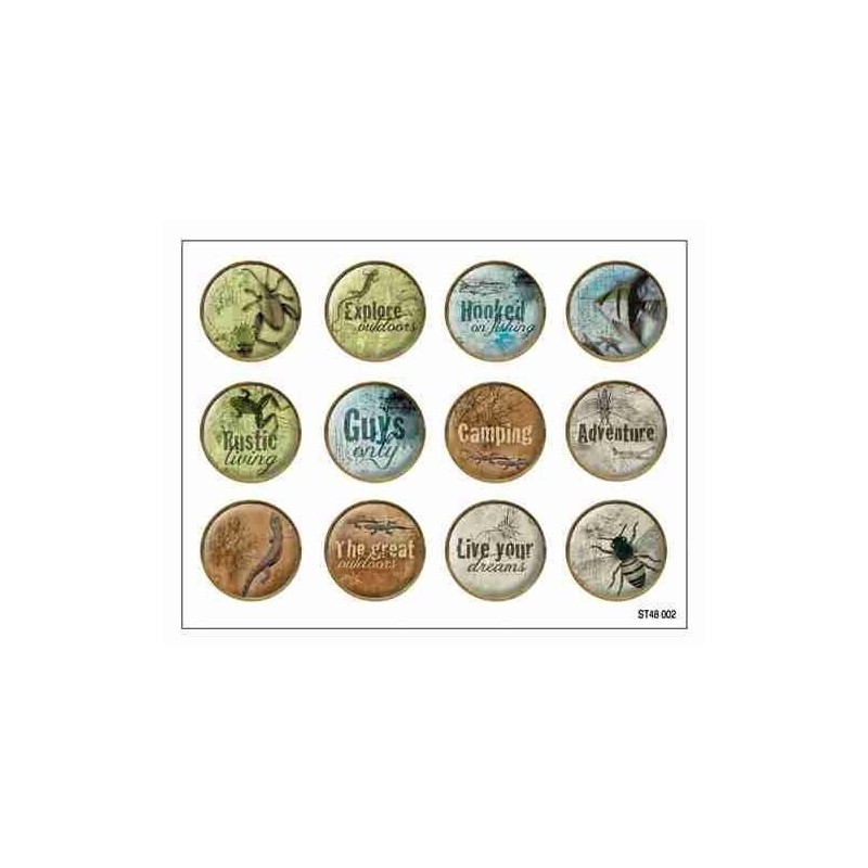 Fabscraps. Colección Rustic. ST48002. Pegatinas