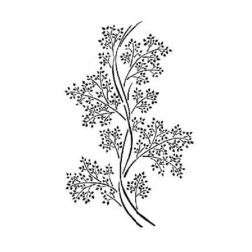 Plantilla stencil: Vegetal ramaje fino. BN175. Cadence | L'aura Bella