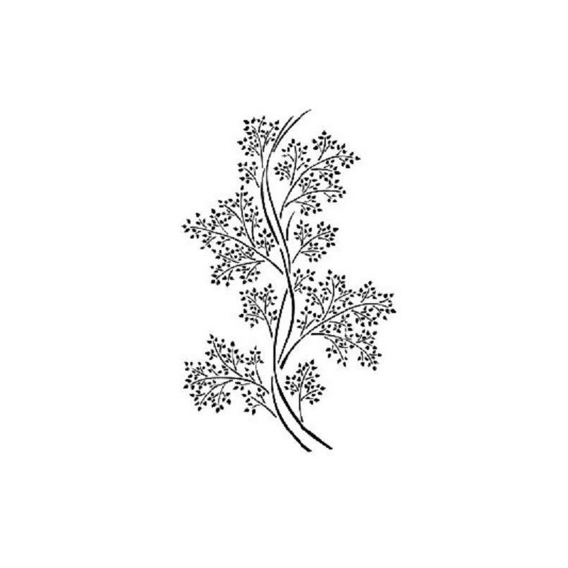 Plantilla stencil: Vegetal ramaje fino. BN175. Cadence | L'aura Bella