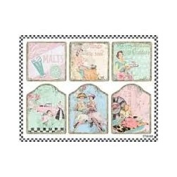 Fabscraps. Colección Milkshake. ST58002. Pegatinas