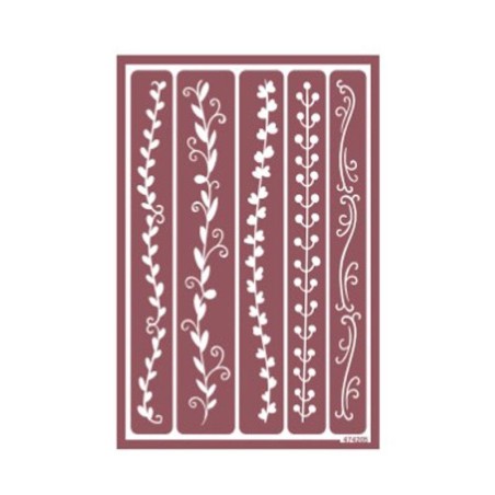 Plantilla de estarcido para ácido líneas VEGETAL | L'aura Bella