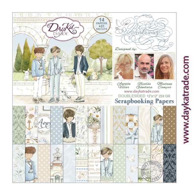 Kit Colección Scrap Comunión Niño 2023 Bendiciones | L'aura Bella